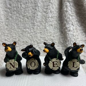 NIB BearFoots NOEL 4 Bears Xmas Collectible Montana Big Sky Carvers Jeff Fleming